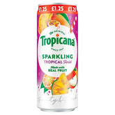 Tropicana Sparkling Tropical Twist Juice Drink 250ml (Case of 12)  Adomoo